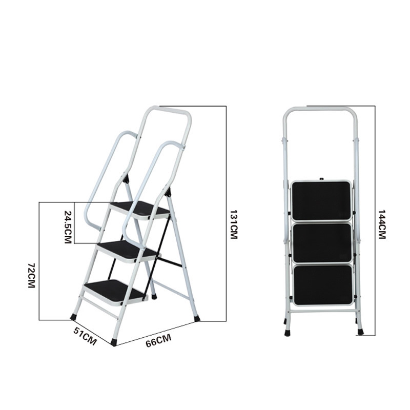 Gray four step no armrest