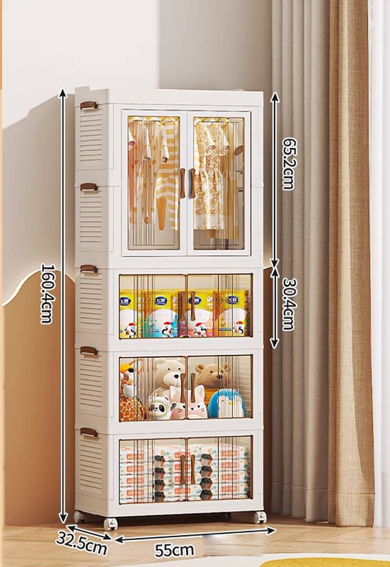 55CM width -1 layer wardrobe  3 layers storage box send 10 hangers