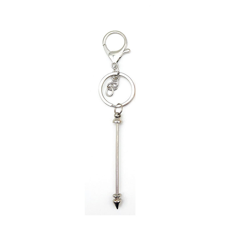 Bullet head white K + three-piece key ring