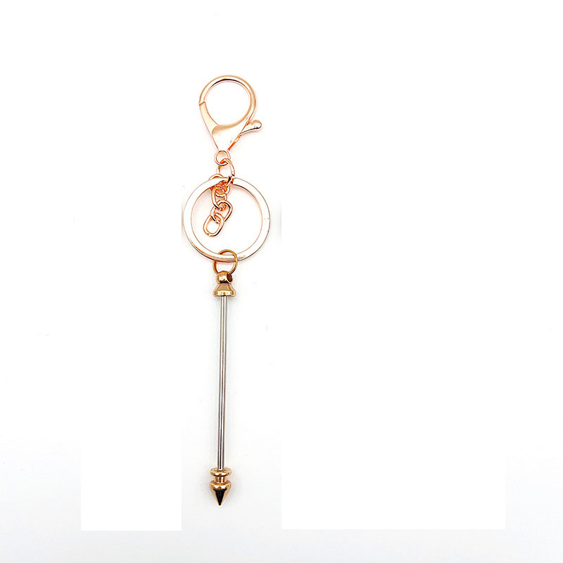 Bullet head rose gold + three-piece key ring