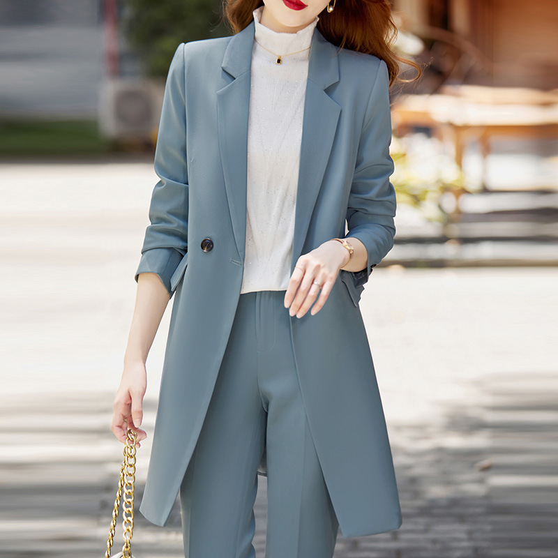 Haze blue trench coat   pants