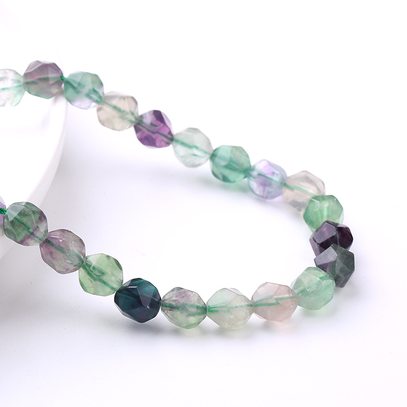 Colored Fluorite 6mm (about 60pieces)