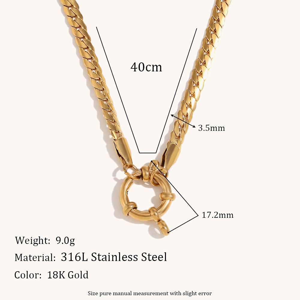 3.5mm encrypted NK chain spring buckle pendant nec