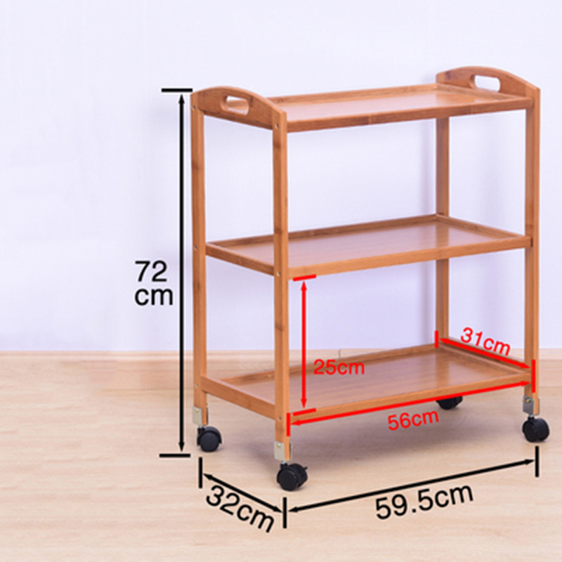 (Black wheel) Three-tier rack