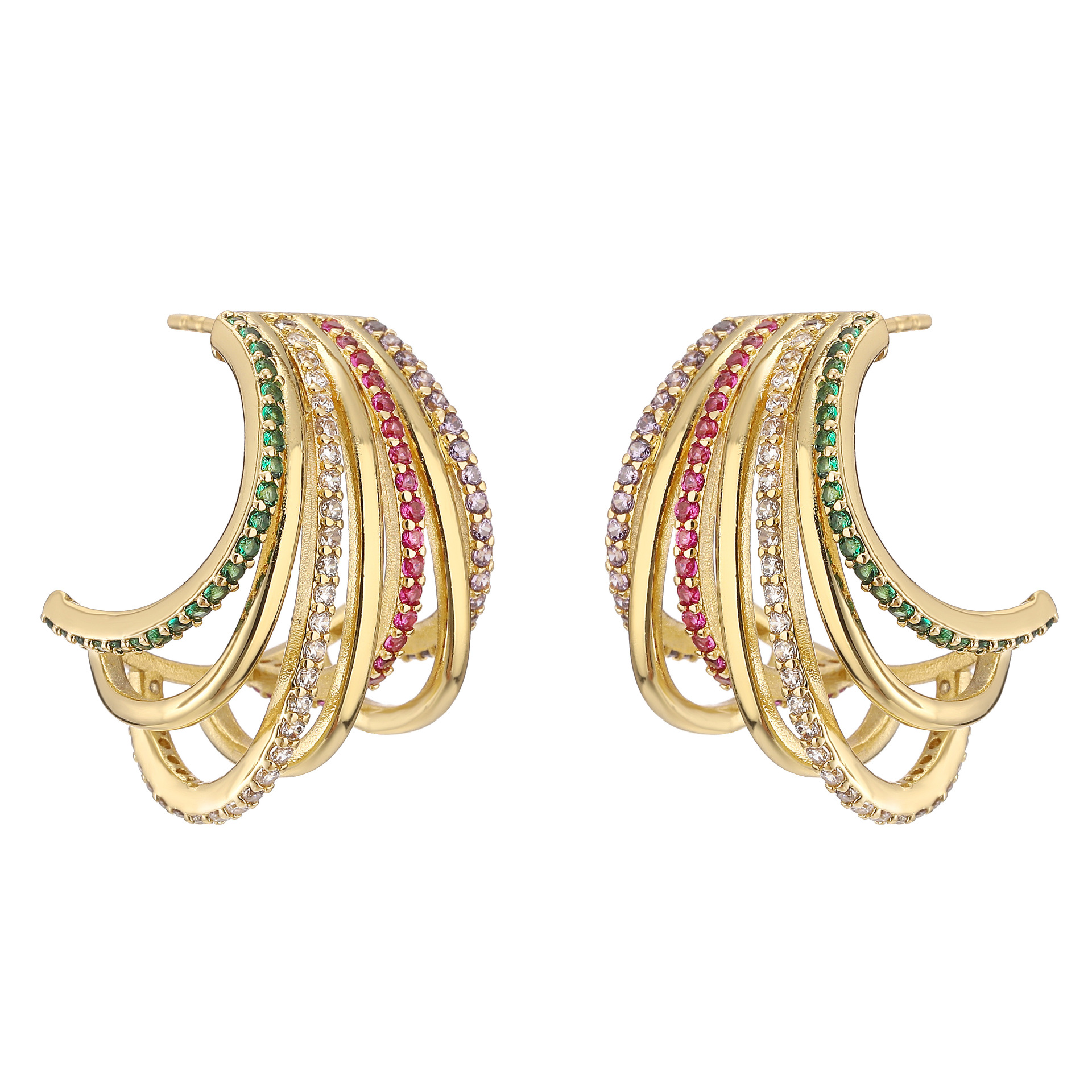 Gold Colored Diamond 1 pair