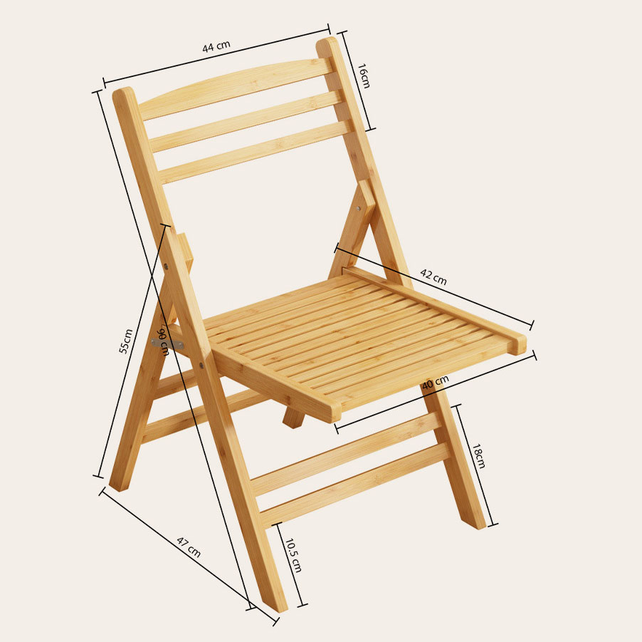 Brown folding chair