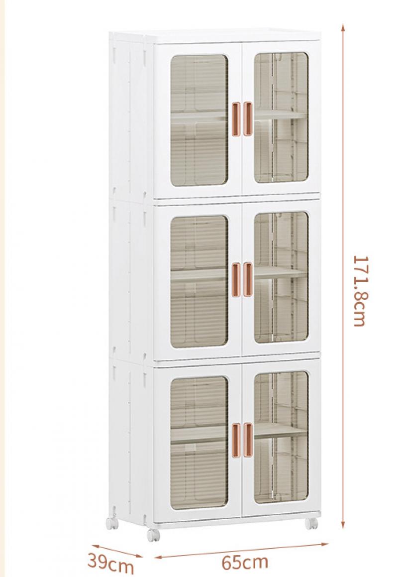 65 side width 3 squares 6 layers-transparent tea, double door