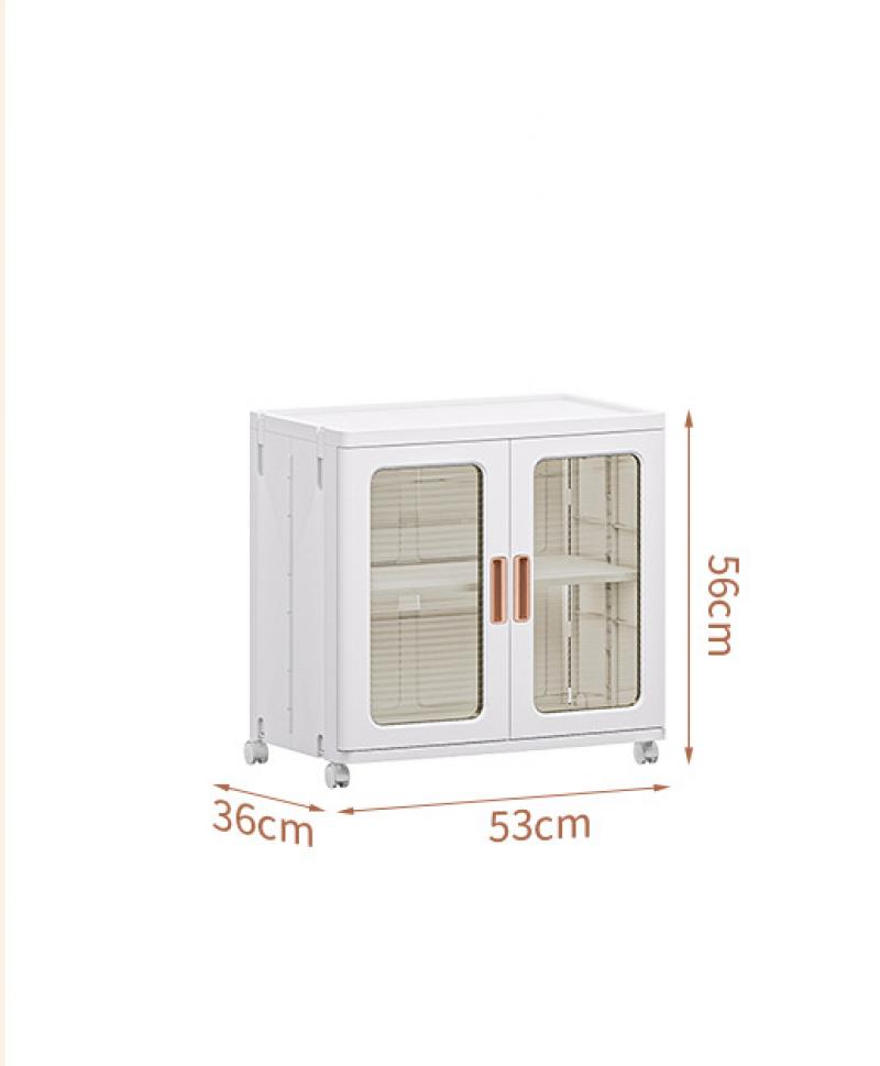 53 side width 1 grid 2 layers-transparent tea, double doors