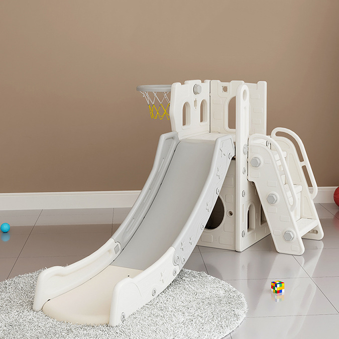 L-shaped Castle Castle Single Slide 180  ball frame (closed pedal) simple white