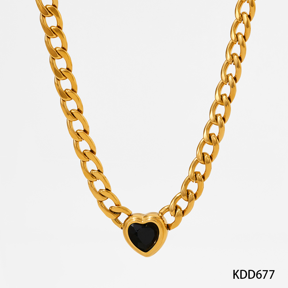 Necklace + black zirconium