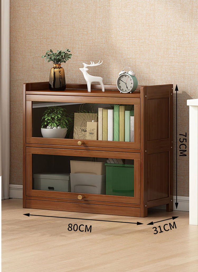 Three-floor 80cm open-door bookcase