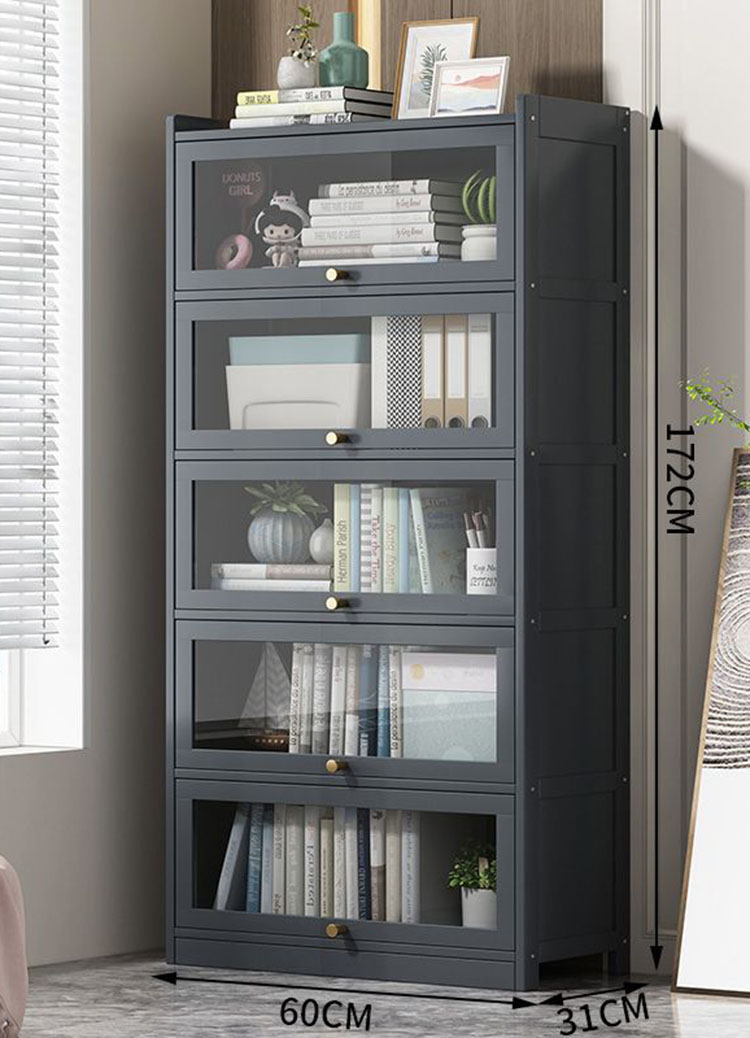 Six-floor 60cm bookcase (grey)