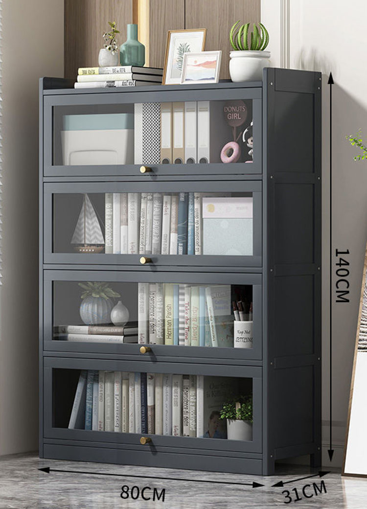 Five-floor 80cm bookcase (grey)