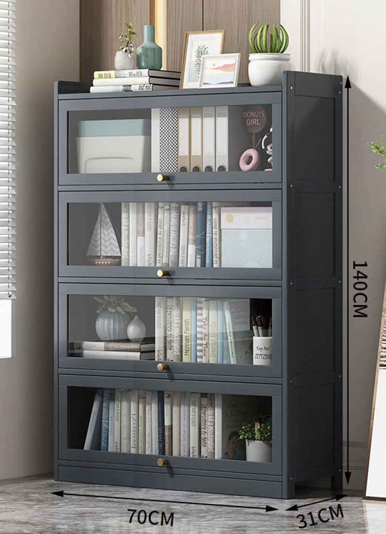 Five-floor 70cm bookcase (grey)