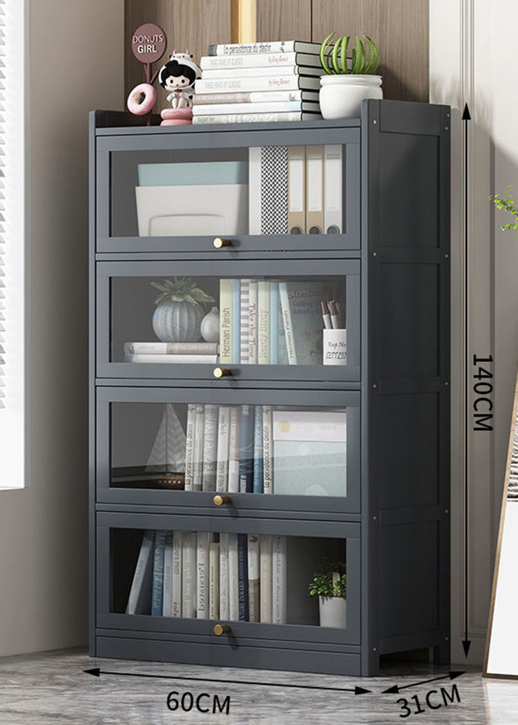 Five-floor 60cm bookcase (grey)