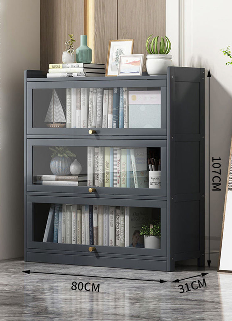 Four-floor 80cm bookcase (grey)