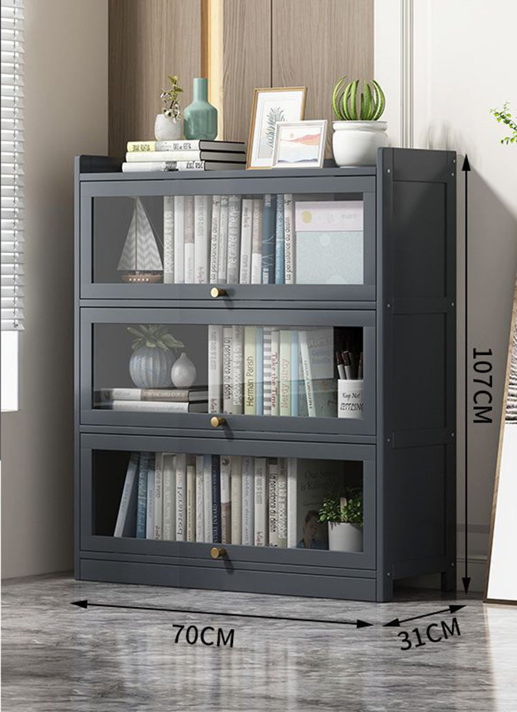 Four-floor 70cm bookcase (grey)