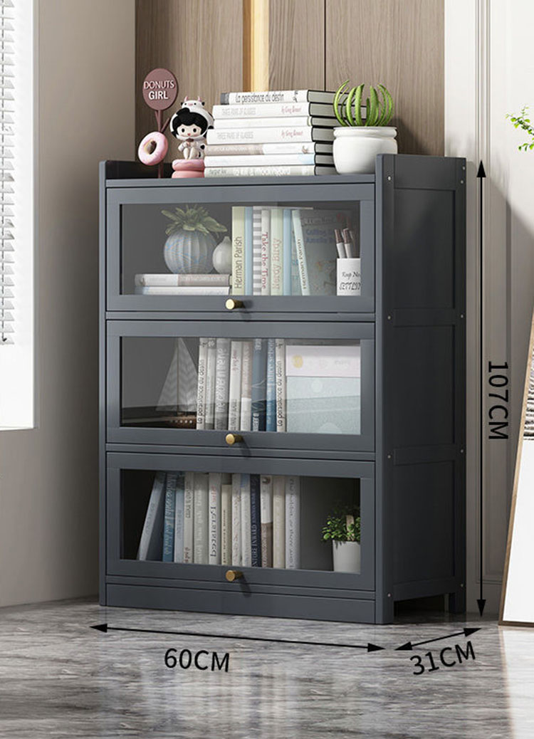 Four-floor 60cm bookcase (grey)