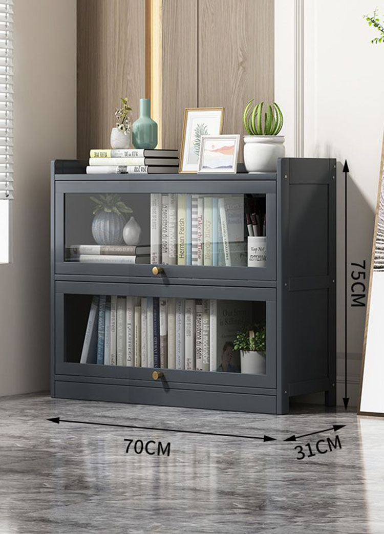 Three-floor 70cm bookcase (grey)