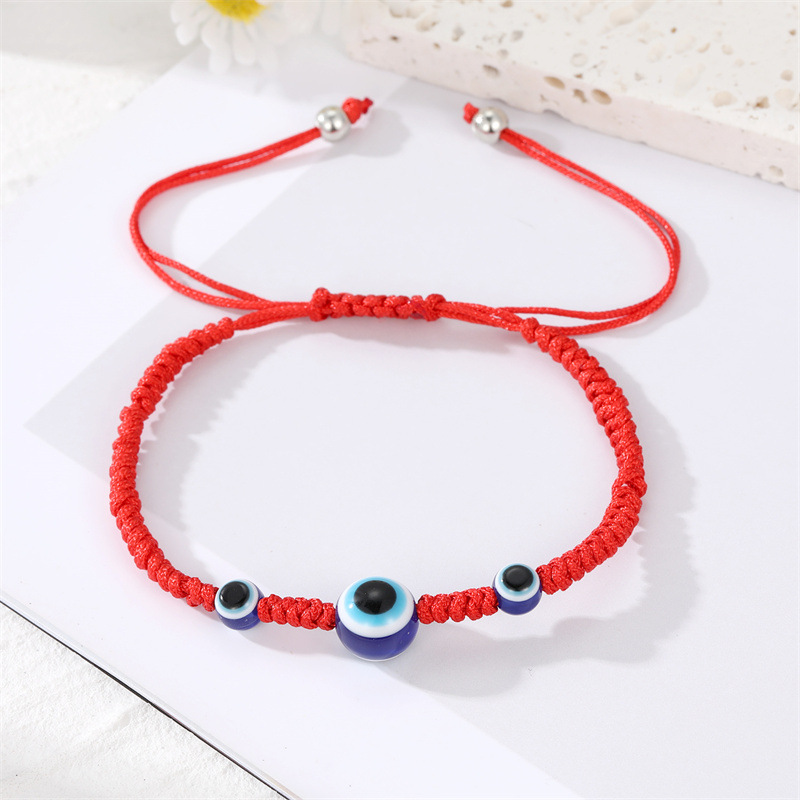 Three beads red rope