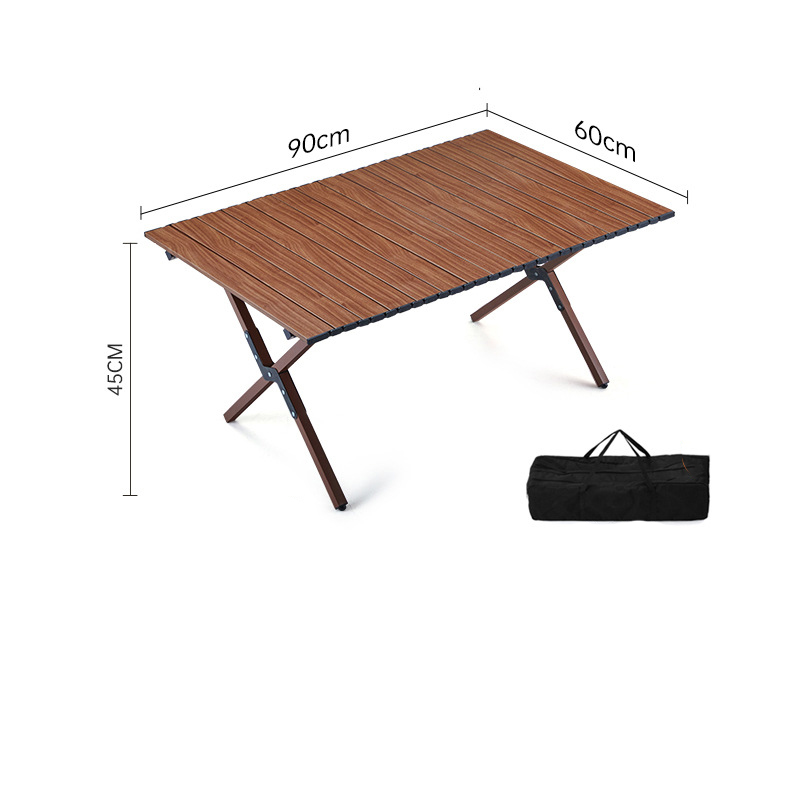 Carbon steel omelet Table 90 - Walnut color