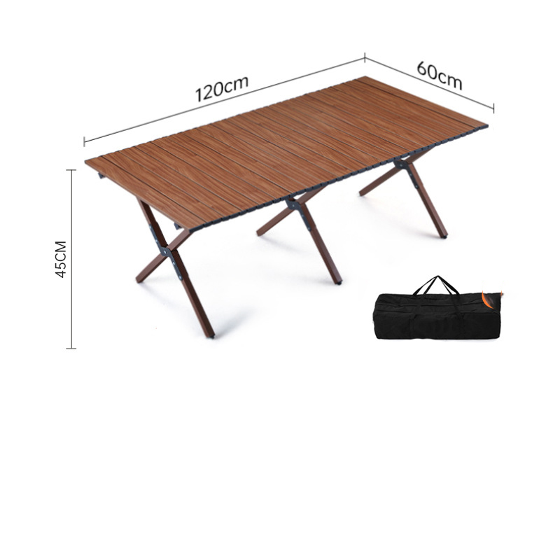 Carbon steel omelet Table 120 - Walnut color