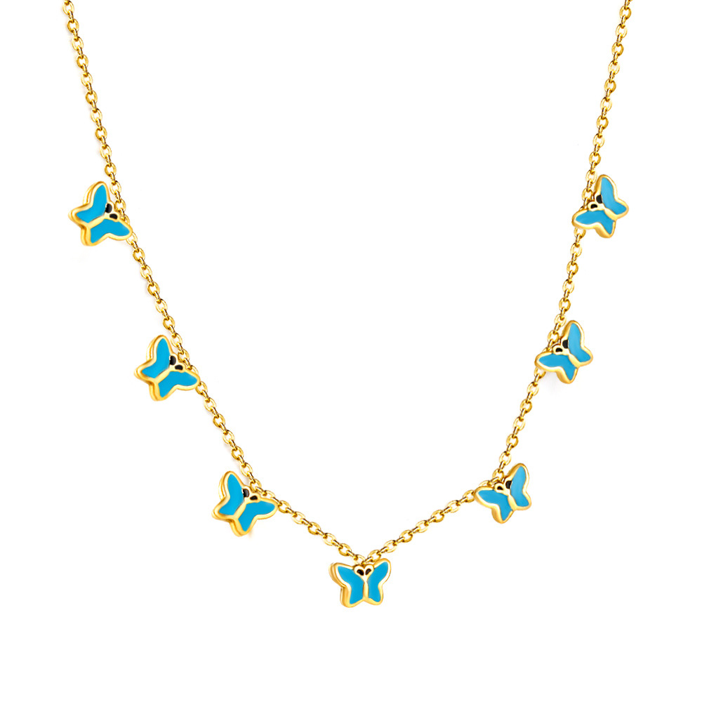 4:Blue Drop Butterfly Gold