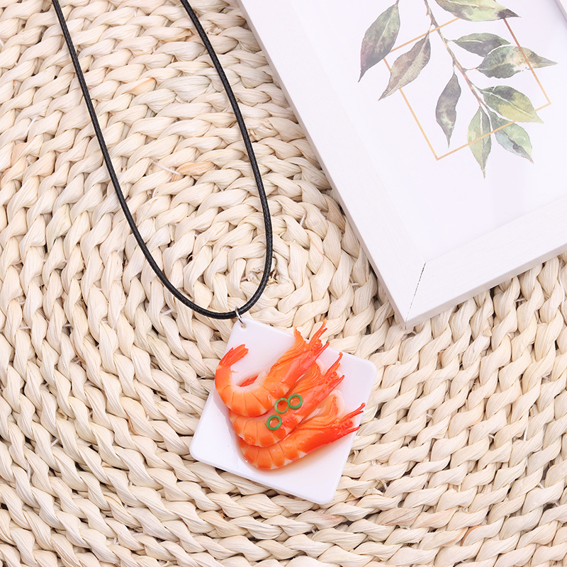 Square-shaped plate curved prawns