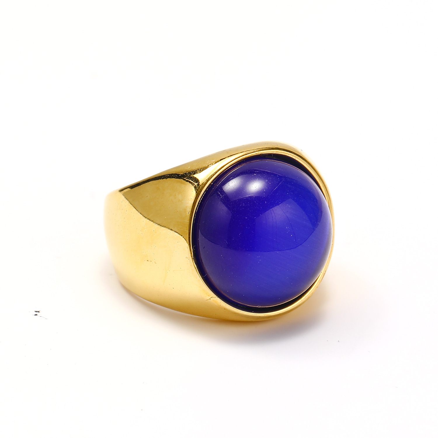 5:Deep blue cat 's eye stone