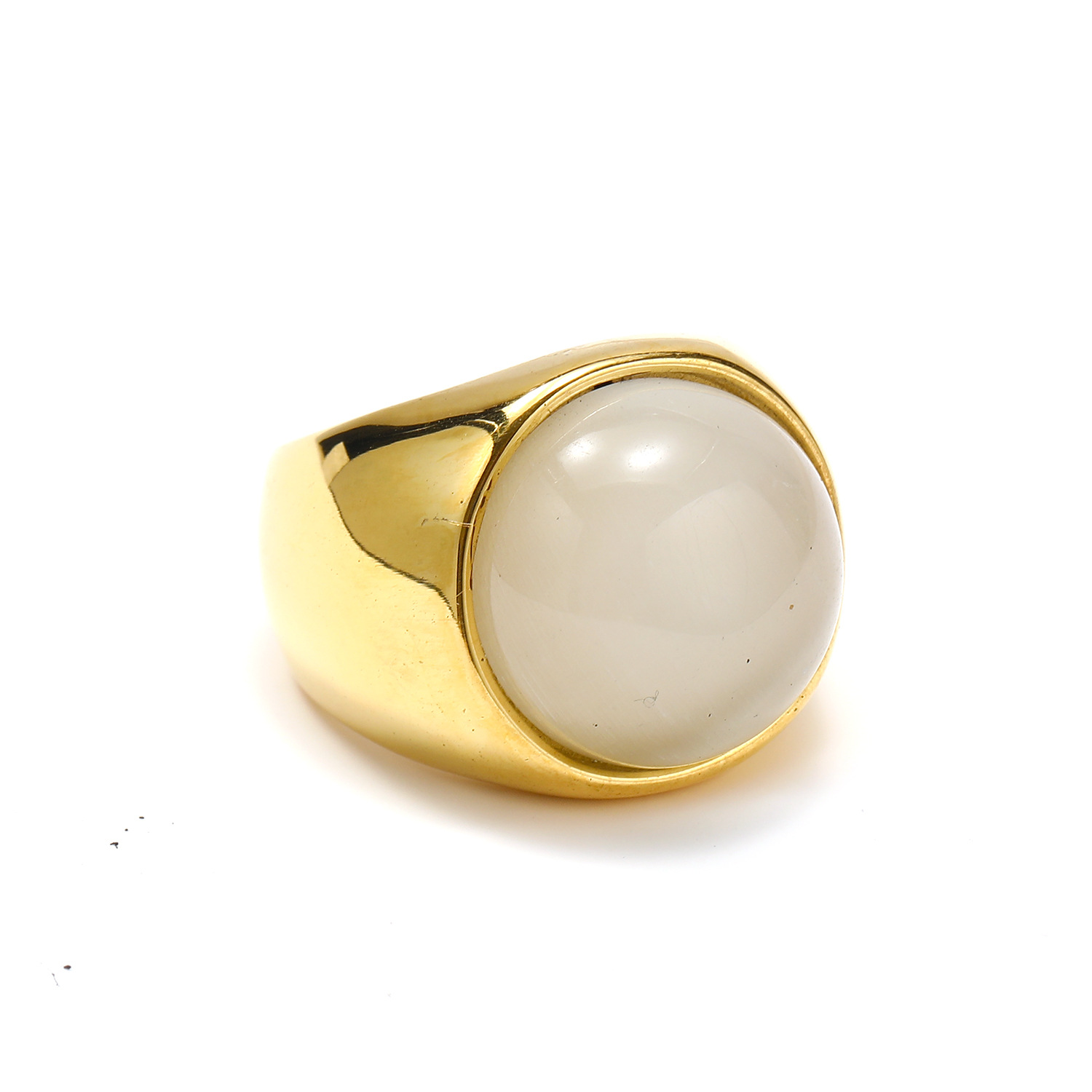 8:White cat 's eye stone