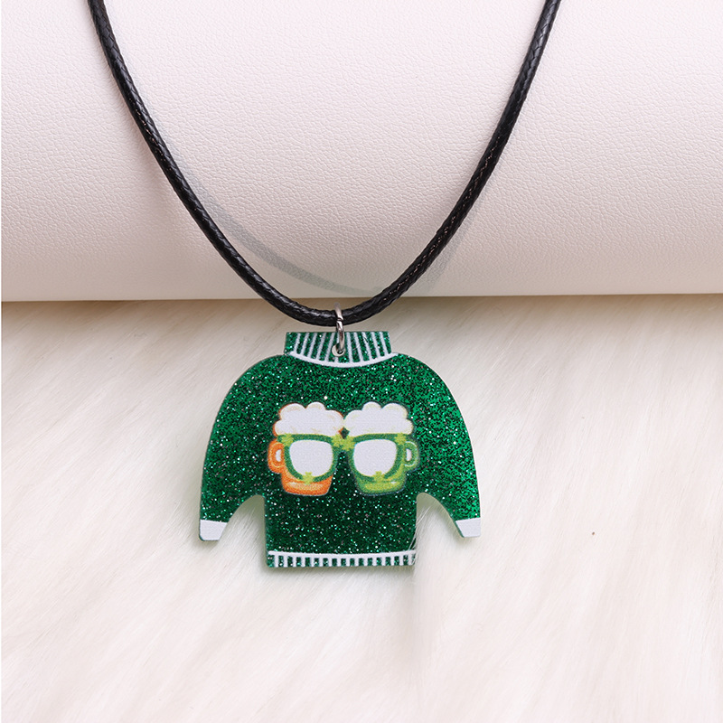 Beer sunglasses green sweater