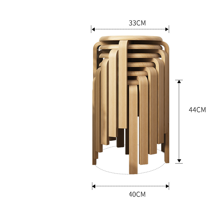 Solid wood bench thickens the original wood color 6 suits