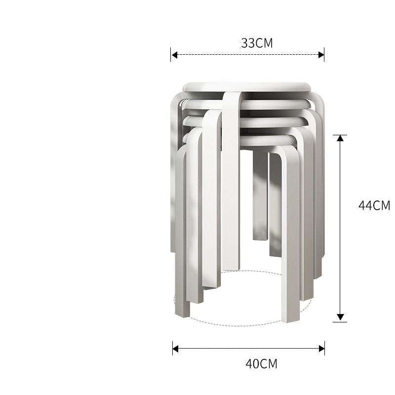 Solid wood benches are thickened with 4 white handles