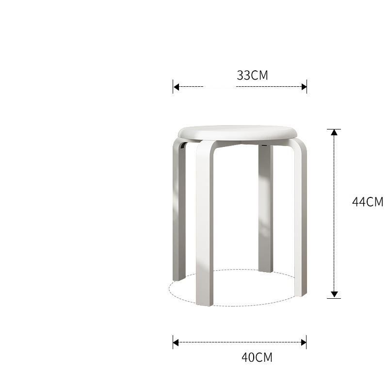 Solid wood bench thickened white