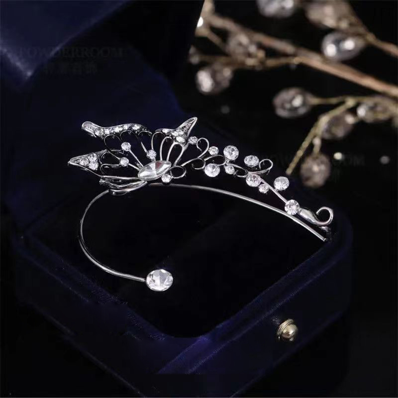 Zircon butterfly silver pair