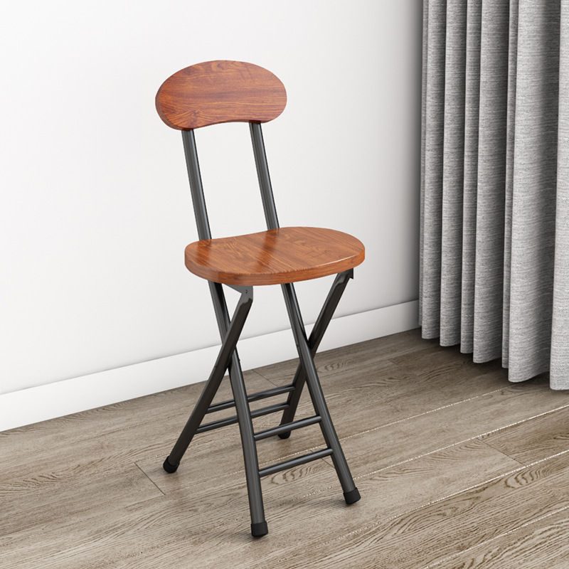 Backrest chair black legs brown
