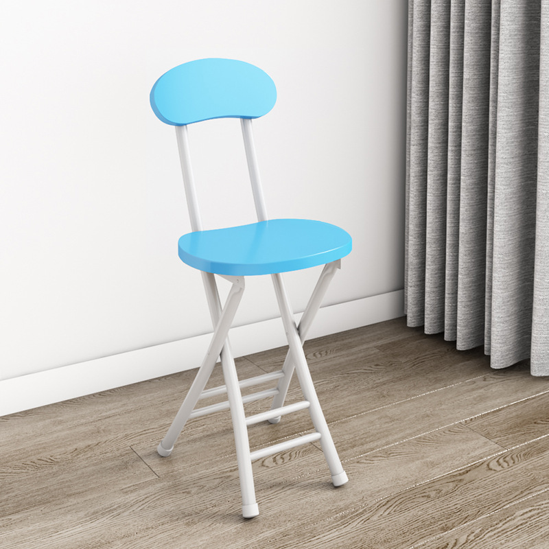 Sky blue chair with white legs