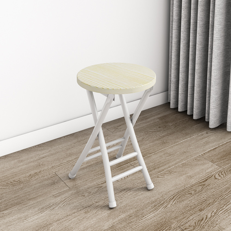 White double beam stool with white legs