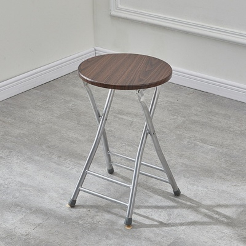 Black double beam stool with gray legs