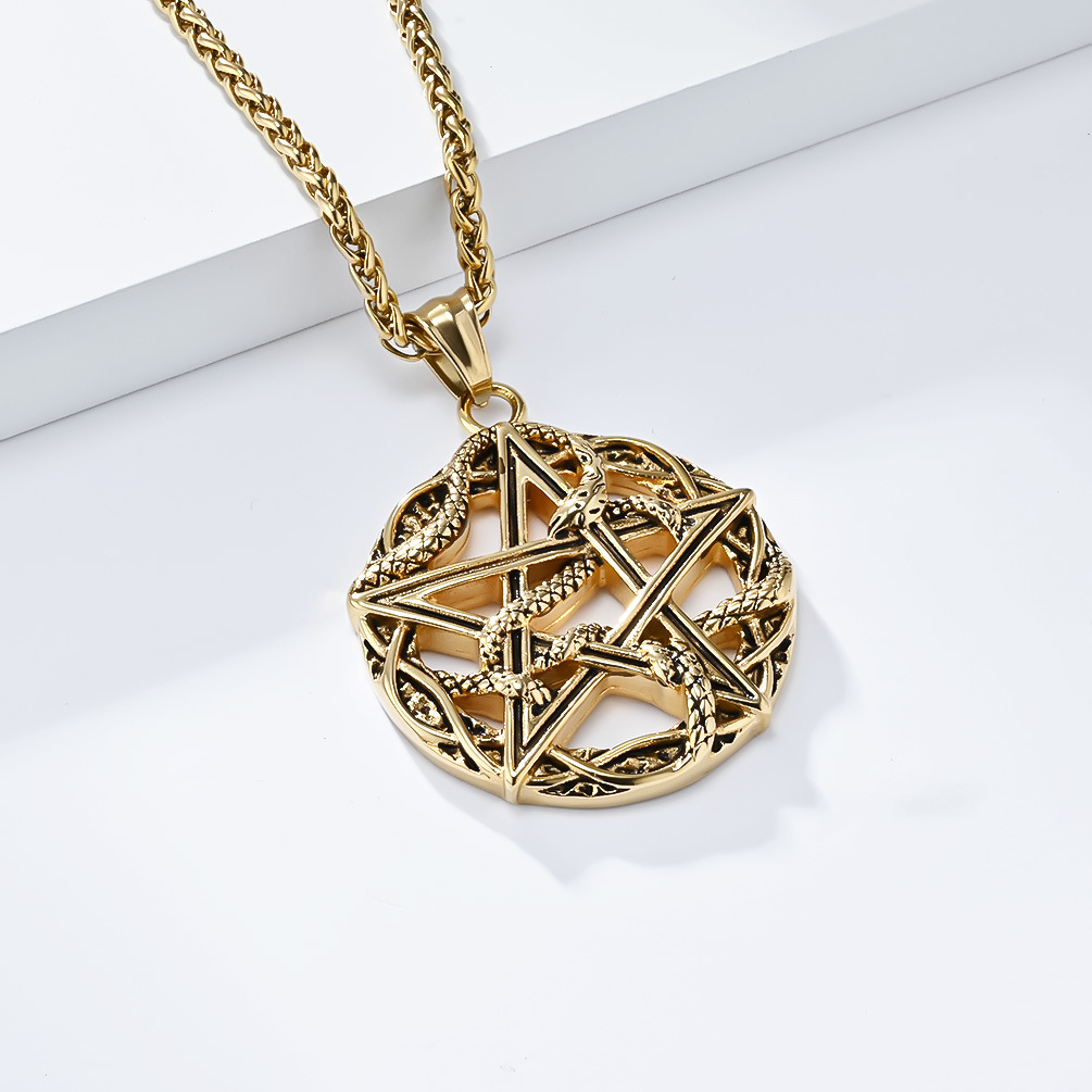 2:Single Gold pendant -37mm