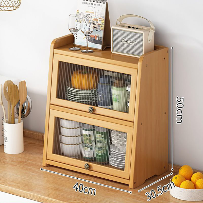 (primary color) three layers 40 length Transparent door countertop storage cabinet