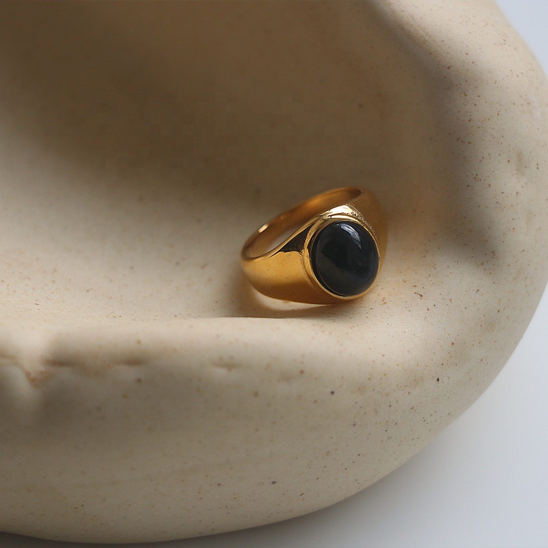 18k gold black stone 5