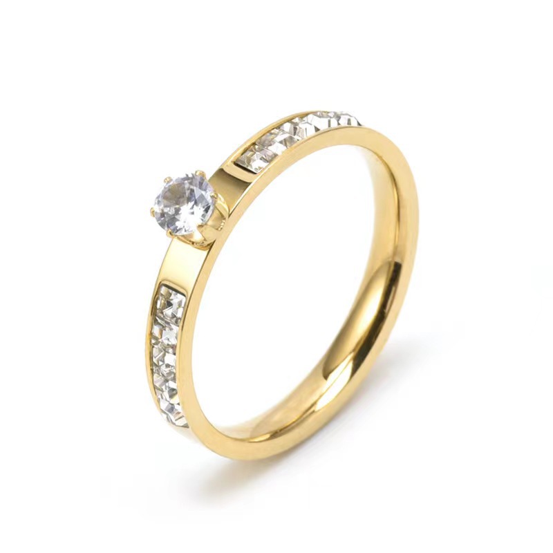 Gold with white diamonds 9