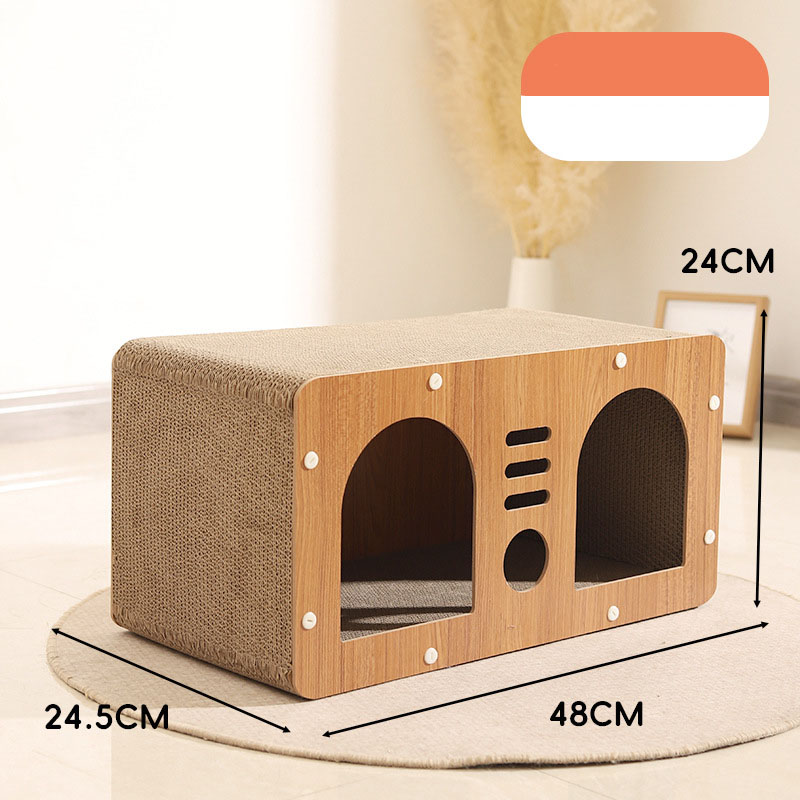 ZK impulse two-door cat scratch nest trumpet