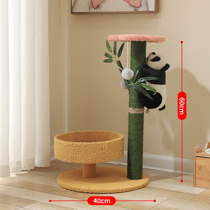 Nest frame bamboo sisal pillar