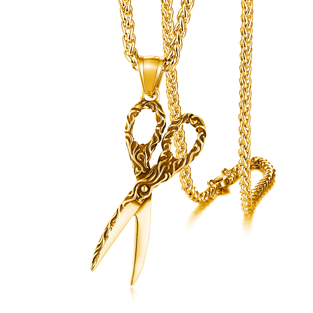 8:Golden pendant   60cm keel chain