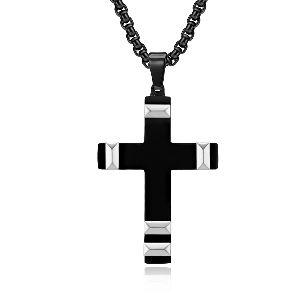 Single pendant black silver