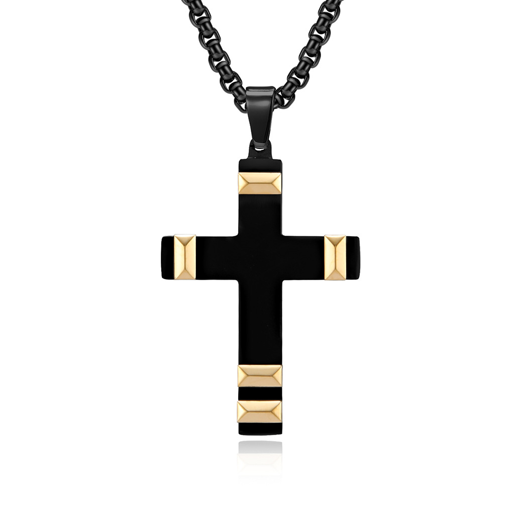 Single pendant black gold