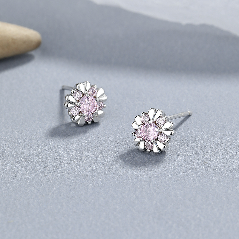 7:Pink diamond flowers -7.3x7.3mm