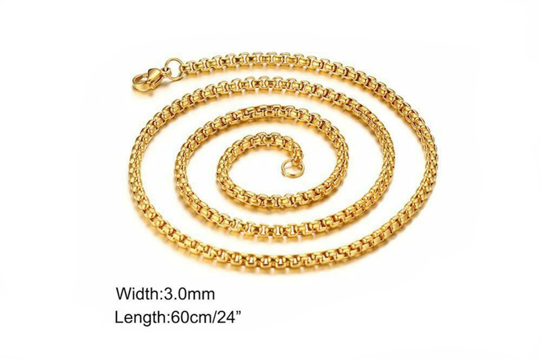 3MM * 60CM golden pearl chain